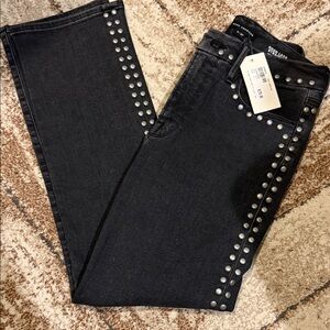 Good American NWT Black Studded Skinny Jeans